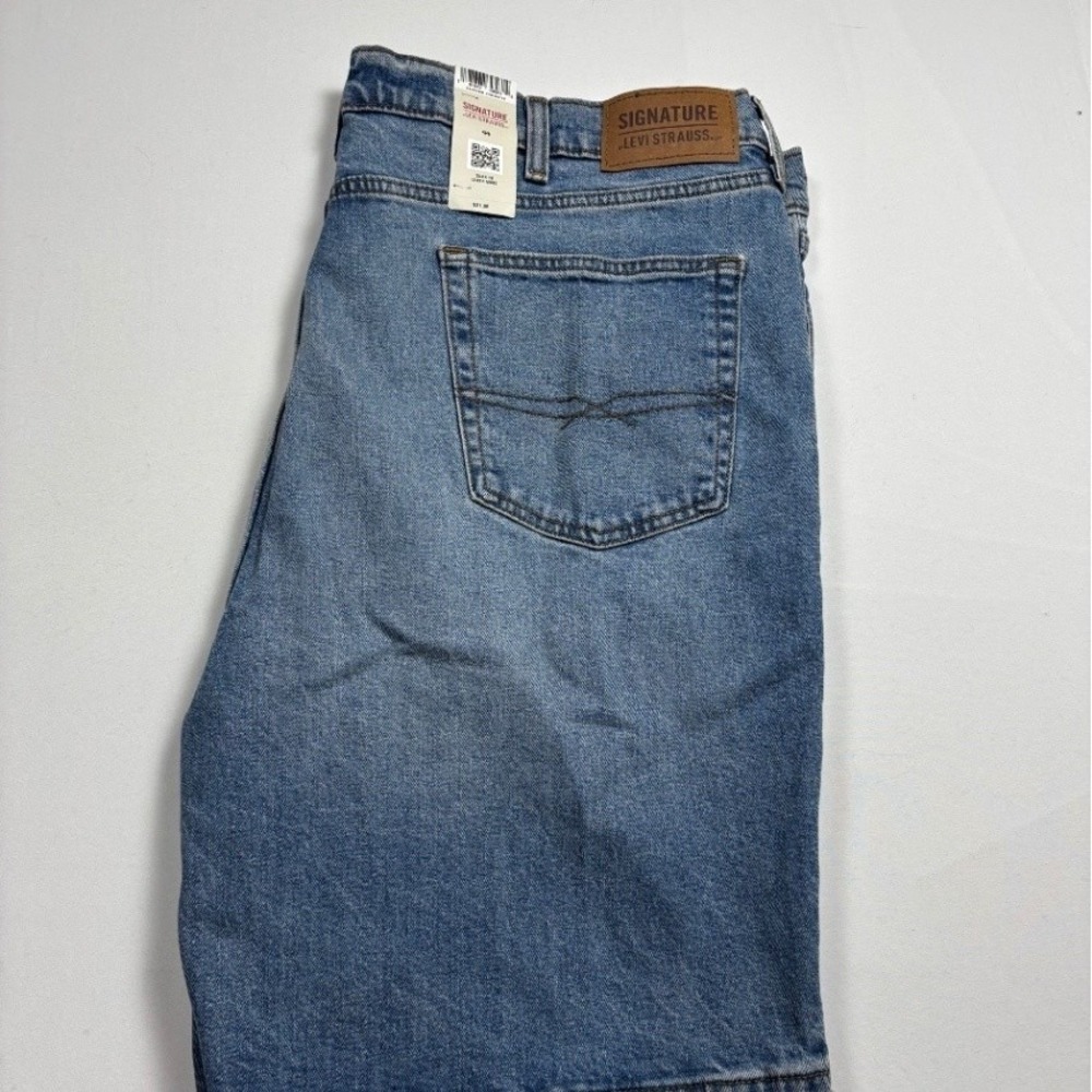 Signature Levi Strauss Mens Denim Shorts Size 44 Classic Blue S113G9-4SAD